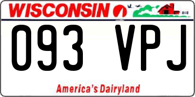 WI license plate 093VPJ