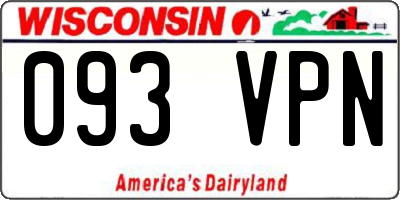 WI license plate 093VPN