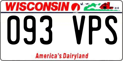 WI license plate 093VPS