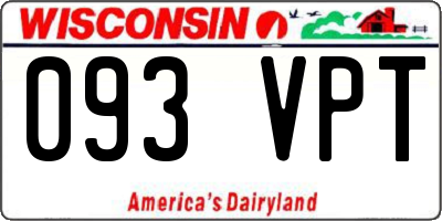 WI license plate 093VPT