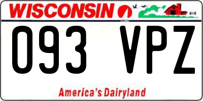 WI license plate 093VPZ