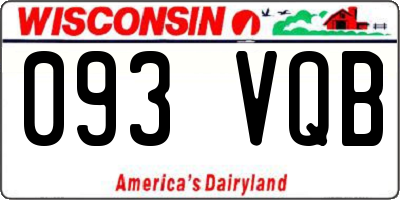 WI license plate 093VQB