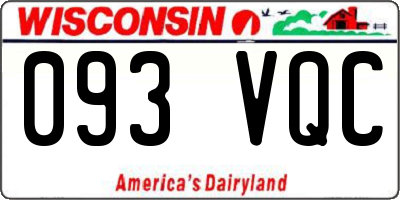 WI license plate 093VQC
