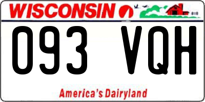 WI license plate 093VQH