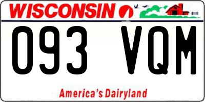 WI license plate 093VQM