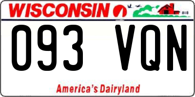WI license plate 093VQN