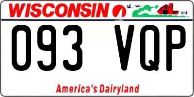 WI license plate 093VQP