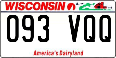 WI license plate 093VQQ
