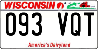 WI license plate 093VQT