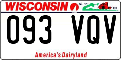 WI license plate 093VQV