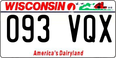 WI license plate 093VQX