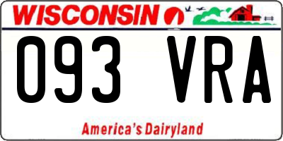 WI license plate 093VRA