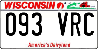 WI license plate 093VRC