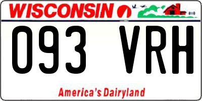 WI license plate 093VRH