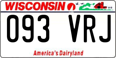 WI license plate 093VRJ
