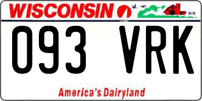 WI license plate 093VRK
