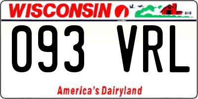 WI license plate 093VRL