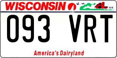 WI license plate 093VRT