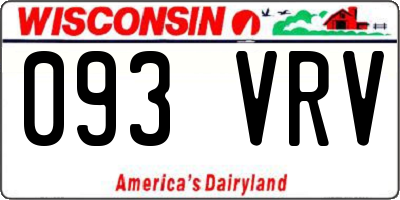 WI license plate 093VRV