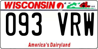 WI license plate 093VRW