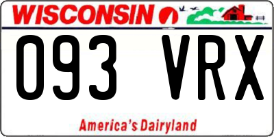 WI license plate 093VRX