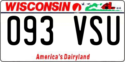 WI license plate 093VSU