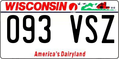 WI license plate 093VSZ