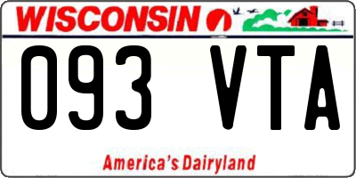 WI license plate 093VTA