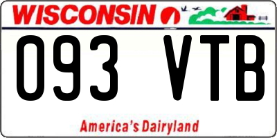 WI license plate 093VTB
