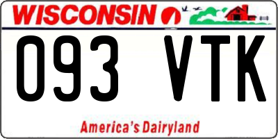 WI license plate 093VTK