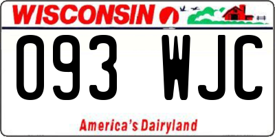 WI license plate 093WJC
