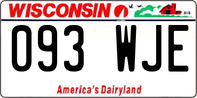 WI license plate 093WJE