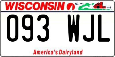 WI license plate 093WJL