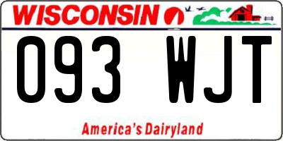 WI license plate 093WJT