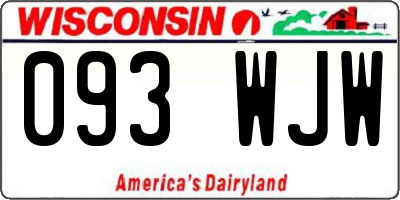 WI license plate 093WJW