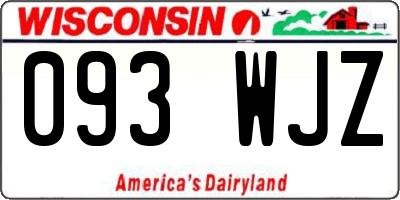 WI license plate 093WJZ
