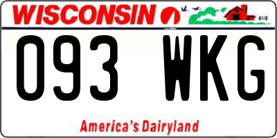 WI license plate 093WKG
