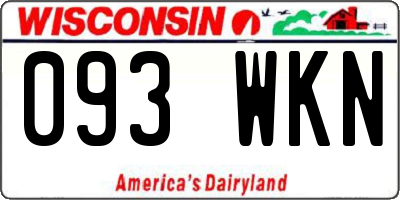 WI license plate 093WKN