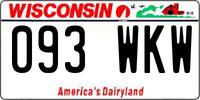 WI license plate 093WKW
