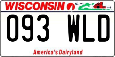 WI license plate 093WLD