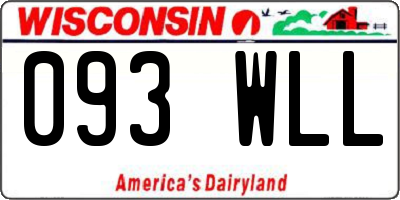 WI license plate 093WLL