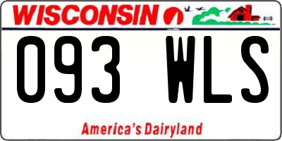 WI license plate 093WLS