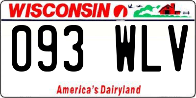 WI license plate 093WLV
