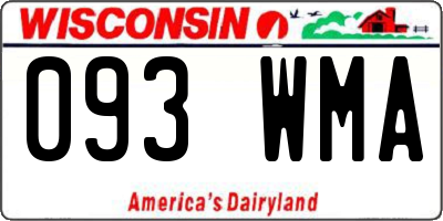 WI license plate 093WMA