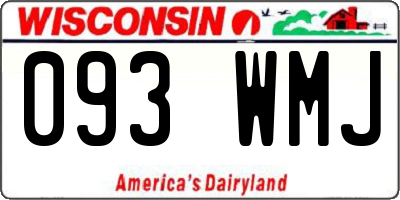 WI license plate 093WMJ