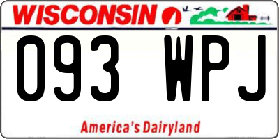 WI license plate 093WPJ