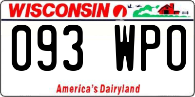 WI license plate 093WPO