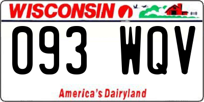 WI license plate 093WQV