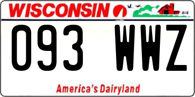 WI license plate 093WWZ