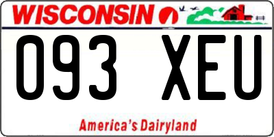 WI license plate 093XEU